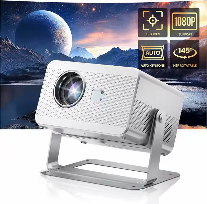 Projector 1080p with WiFi and Bluetooth, 3D DoIby Audio &amp; Auto Keystone Video Projector, 4000 ANSI Outdoor Movie Projector