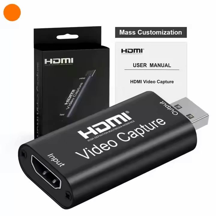 4K USB 2.0 HDMI Video Capture Card Dongle for live Conference recording education Compatible with youtube/facebook/twitch/stream